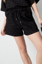 SHORT JOGGINGSSHORT MET STRASS -ZWART