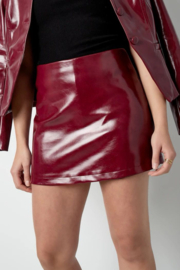 LEER ROK - BORDEAUX ROOD