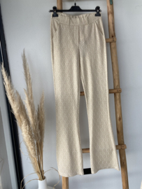 FLARED BROEK GOLDEN STRUCTURE - BEIGE