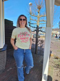 TSHIRT HAWAÏ- GEEL