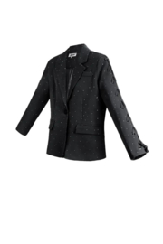 BLAZER MET STRASS - ZWART