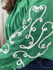 BLOUSE CURLY WIRE - GROEN