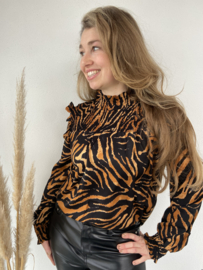 BLOUSE ORANGE ZEBRA