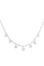 BEDELKETTING LITTLE HEARTS - ZILVER