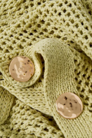 GEBREIDE VEST - GROEN