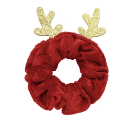 SCRUNCHIE RENDIER - ROOD