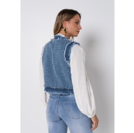 DENIM GILET CHLOE - BLAUW