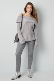 OFF SHOULDER TRUI SAAR-GRIJS