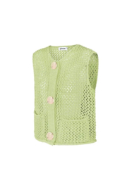GEBREIDE KORTE BLOUSE - GROEN