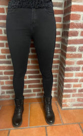 JEANS GLITTERSTRIPE - ZWART