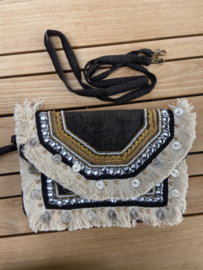 BOHO TAS COIN - ZWART