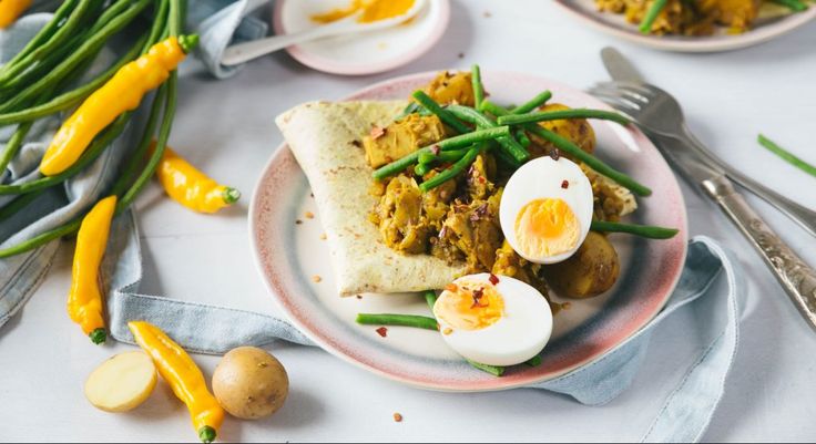 Roti aubergine & Jackfruit (vega)