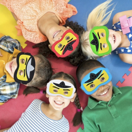 Ninjago maskers - 6 stuks - Van hoogwaardig vilt - Mix van kleuren