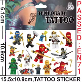 Ninjago plaktattoos