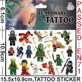 Ninjago plaktattoos