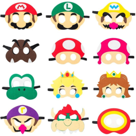 Super Mario maskers - 12 stuks - Mix