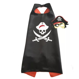 Piraten cape met masker - Diverse kleuren