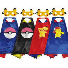 Pokémon capes en maskers - set van 4 stuk