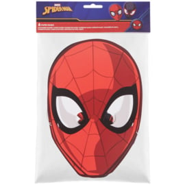 Set van 6 kartonnen Spiderman maskers