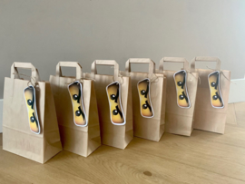 Uitdeeltasjes met Ninjago ogen label - 6 stuks