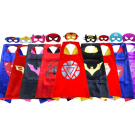 Superhelden feest capes en maskers - 8 stuks