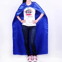 Superman cape met oogmasker - Blauw - Superheld - Volwassenen