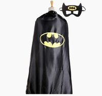 Batman cape met oogmasker -Zwart/Geel - Superheld - Volwassenen