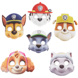 Set van 6 kartonnen Paw Patrol maskers