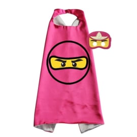 Ninjago cape en masker - Roze