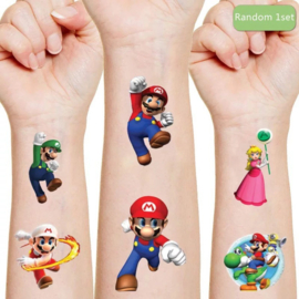 Super Mario plaktattoo's voor kinderen