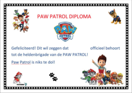 Feestjesbaas Ninjago diploma, Paw Patrol diploma & Dino diploma
