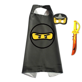 Ninjago cape en masker - In alle kleuren- Met Ninja zwaard