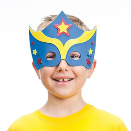 Superhelden knutsel maskers van schuim - 4 stuks