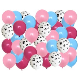 Paw Patrol ballonnen - 40 stuks - Roze, blauw, wit
