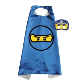 Brievenbuskado Ninjago cape en masker - Blauw