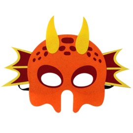 Dino maskers - Set van 8 stuks - Mix van kleuren - Van hoogwaardig vilt