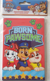 Paw Patrol uitnodigingen - 5 stuks - Born Pawsome