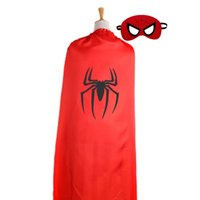 Spiderman cape met oogmasker - Rood - Superheld - Volwassenen