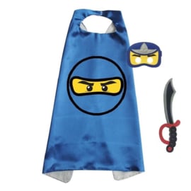 Ninjago cape en masker - Blauw - Met Ninja zwaard