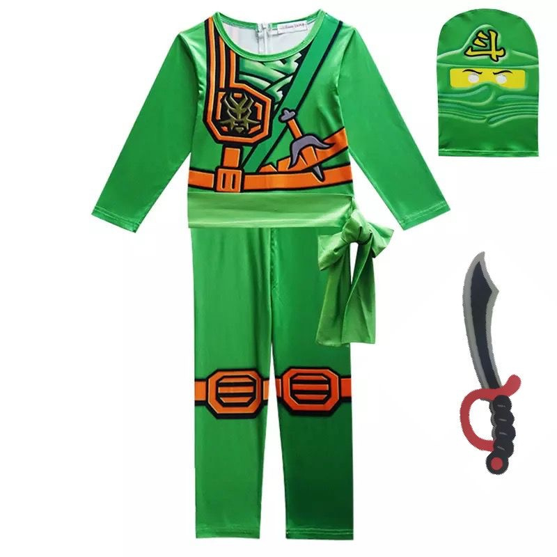 Emotie Publicatie Woestijn Ninjago verkleedpak - Diverse kleuren - Maat 116/122 - met Ninja zwaard |  Ninjago kinderfeest | Feestjesbaas