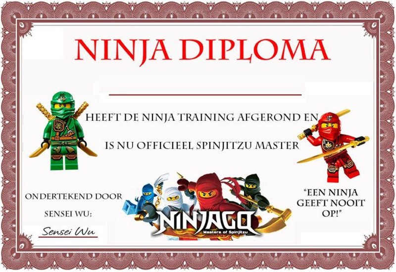 Ninjago uitnodigingen - 8 stuks | Ninjago kinderfeest | Feestjesbaas