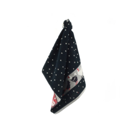 Set Handdoek en theedoek Chickens Black