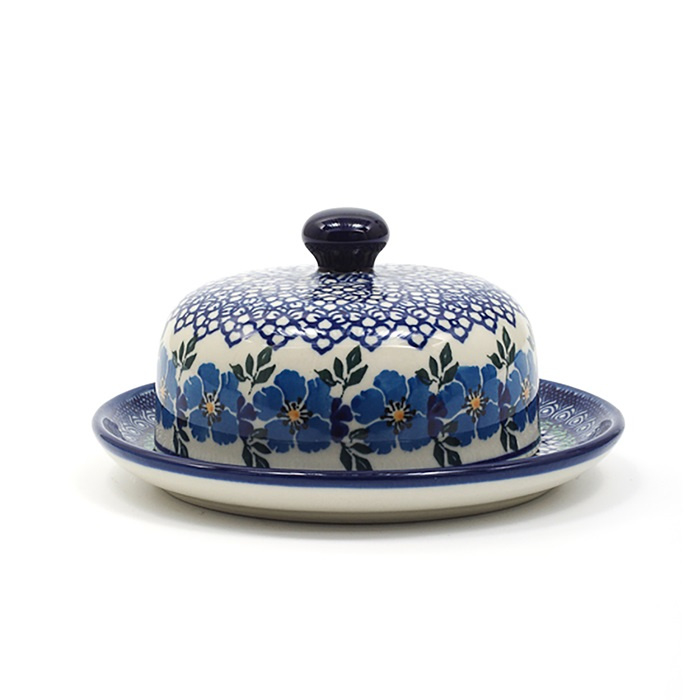 Butter Dish Round Pansy