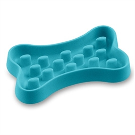 TARHONG ANTI SCHROK VOERBAK SLOW CHOW BOT BLAUW 36X20,5X5 CM 1 LTR