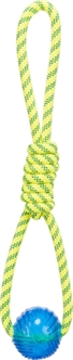 TRIXIE AQUATOY TOUW TREKSPEELTJE DRIJVEND POLYESTER GEEL / GROEN 6X6X40 CM