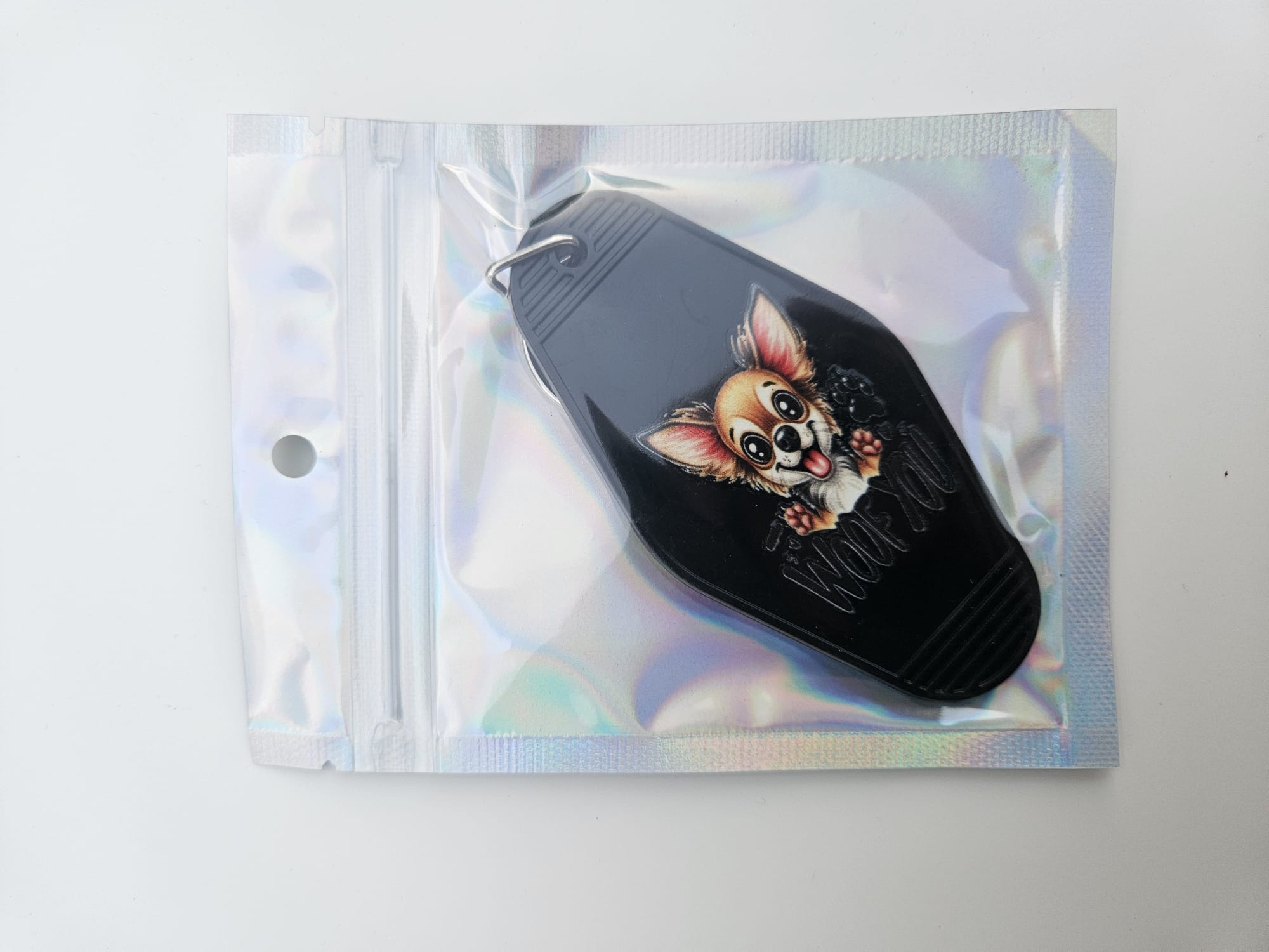 Mooie handgemaakte sleutelhanger met Chihuahua