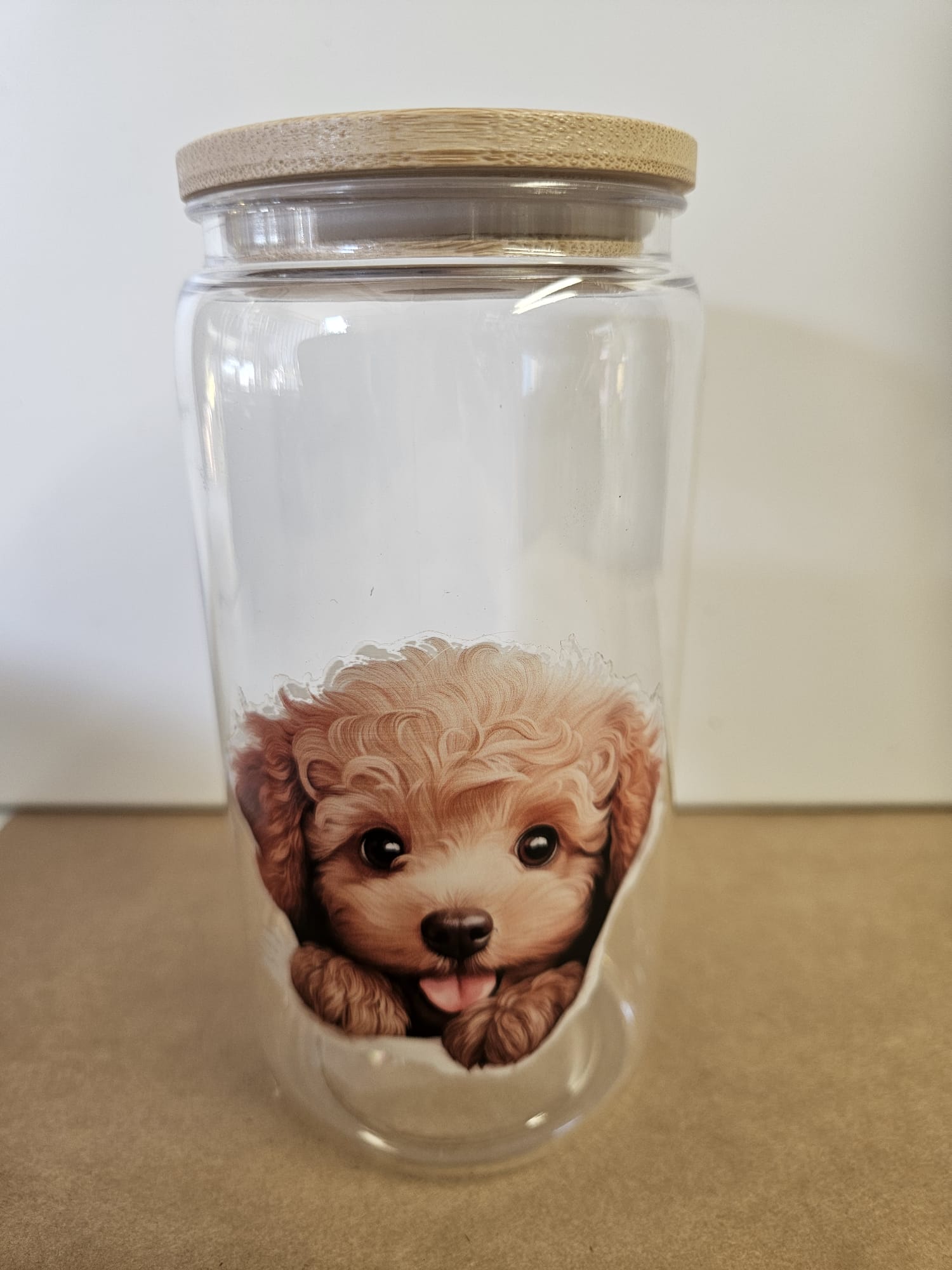 Mooie handgemaakte plastic drinkbeker met Poedel/Doodle