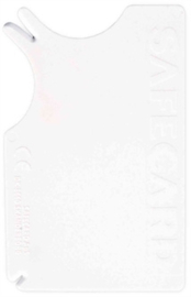 TRIXIE SAFECARD TEKENVERWIJDERAAR KUNSTSTOF WIT 8X5 CM per stuk
