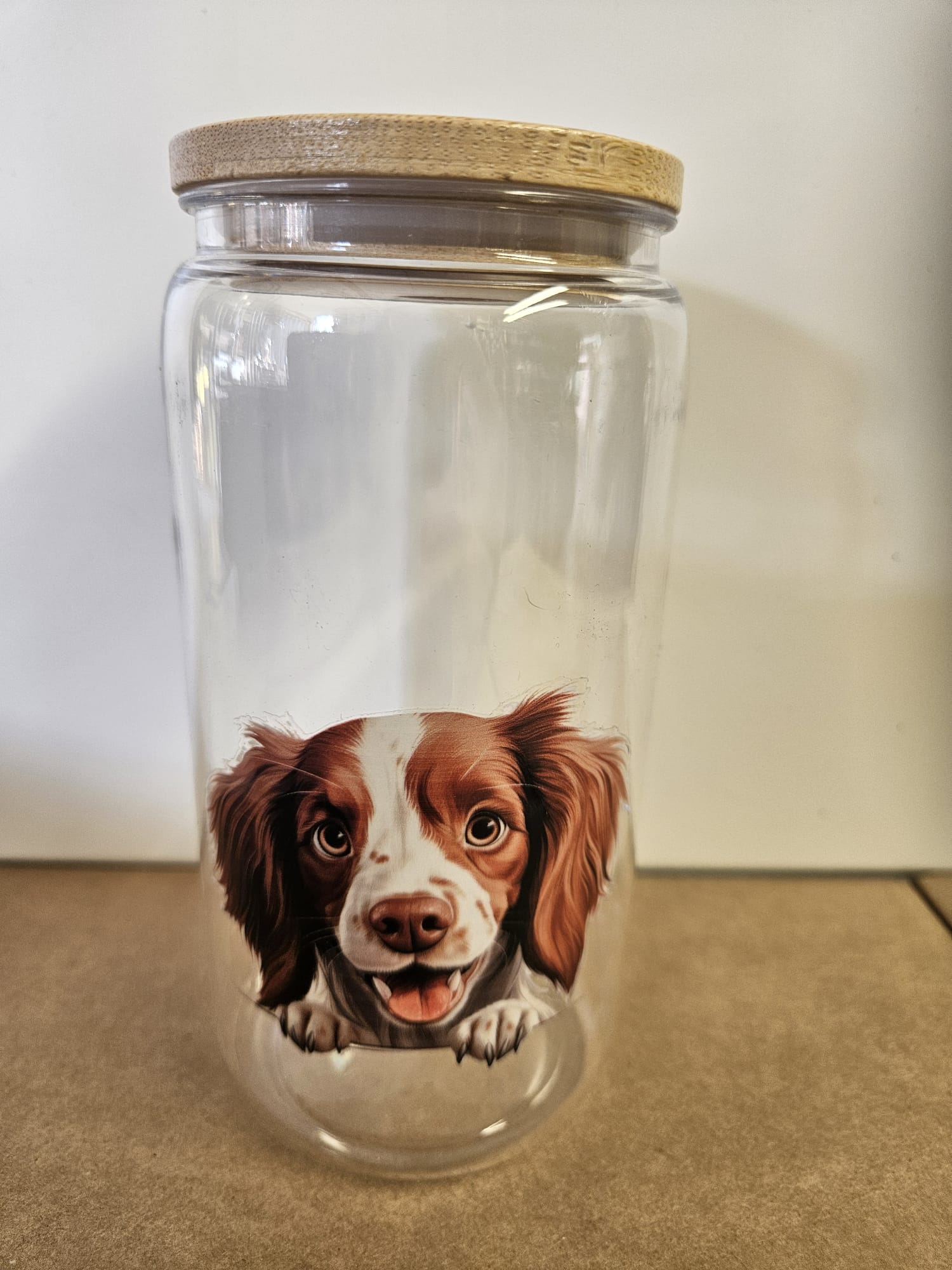 Mooie handgemaakte plastic drinkbeker met Welsh springer spaniel