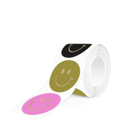 Stickers | Multi - Smiley Gold - Faded | 12 stuks